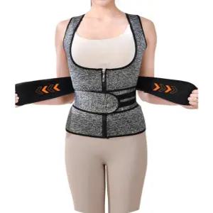 허리지지대 허리벨트 조끼형 허리 회색 여성 남성 지지대 조끼복대 여자 땀복 등허리보호대