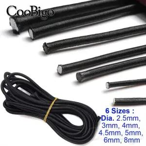 낙하산줄 10m 로프 번지 충격 고무 밴드 스트레치 텐트 카약 블랙 라운드 3mm 4mm 5mm 6mm 8mm
