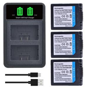 파나소닉 루믹스 DMC-FZ1 FZ3 FZ20 BM7 CGA-S002E용 배터리 및 충전기