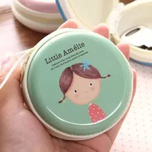 줄이어폰 파우치 유선이어폰 키링 원형 케이스 캐릭터 주머니