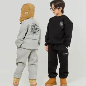 아동 유아 주니어 성인 맨투맨 겨울 기모 데일리 상하복 타투 상하 세트