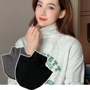 LnD 1+1 페이크 이너 레이어드 스트라이프 목폴라 보온 넥워머 간절기 목토시