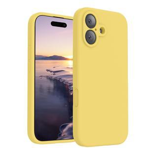 아이폰 17 케이스용 FireNova 마그네틱, MagSafe와 호환, [통합 실리콘 카메라 제어 버튼] [카메라 보호] 긁힘 방지 극세사 안감 휴대폰 케이스, 6.3인치, 노란색