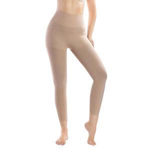 +여성 배 조절을 위한 MD 셰이프웨어 심리스 하이웨이스트 라이트 컴프레션 풋리스 타이츠 레깅스