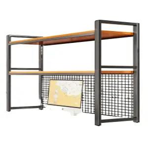 책상위수납장 조립식 책장 선반 랙 철제 그물