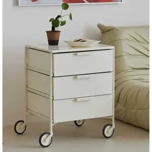이동식 서랍장 수납 트롤리 모듈 3단 낮은 바퀴 소형