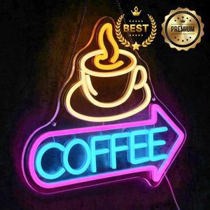 LED 전구 및 튜브 벽장식에 대 한 커피 네온 사인 남자 동굴에 디 밍이 LED 조명 표지판 숍 주방 클럽 파티
