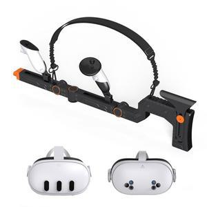 VR 건스톡 FPS 슈팅 게임 홀더 마그네틱 라이플 어댑터 컨트롤러 그립 (메타 퀘스트 3S 액세서리용)