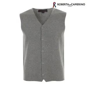 [Roberta di Camerino]ARNP 혼방 그레이 V넥 오픈베스트 RP3-L01-3