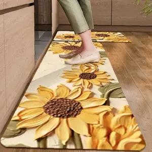 이사선물 물기흡수 규조토 욕실 에코제품 천연소재 현관 미끄럼방지 발매트 해바라기