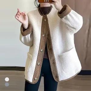 KARRA (77까지)배색뽀글이포켓점퍼_A5W0056