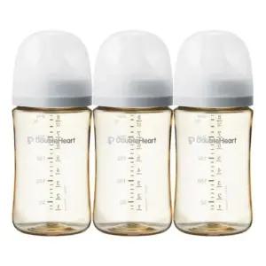 더블하트 3세대 모먼트 젖병 240ml 젖꼭지M X3 그레이