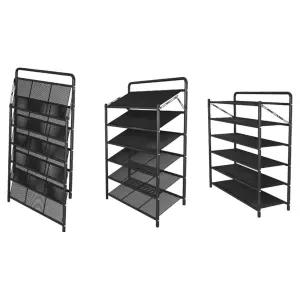 FOOI 신기술 조립불필요 원터치 철제 접이식 신발장 정리대 국내배송