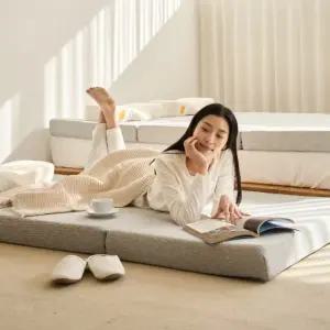 누보레 허리에 좋은 3단 접이식 토퍼 침대 바닥 수면매트 10cm SS(슈퍼싱글)