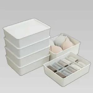 올리브엣 뚜껑 칸막이 플라스틱 정리함 수납함 10칸