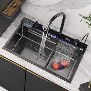 멀티싱크볼 교체 폭포 304 씽크볼 개수대 간이 사각 싱크대 블랙