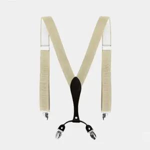더블레더 양복 정장 멜빵 서스펜더 남성 바코드베이지