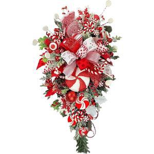 인공 눈물방울 크리스마스 문 스웩 장식용 갈랜드 현관문