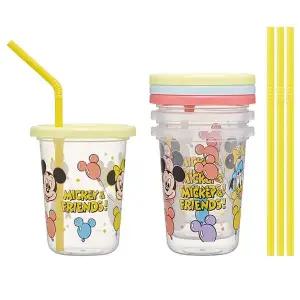 [골드스마일]스트로우 텀블러 3개 230ml 미키 1세트 빨대컵 물컵 어린이집빨대컵