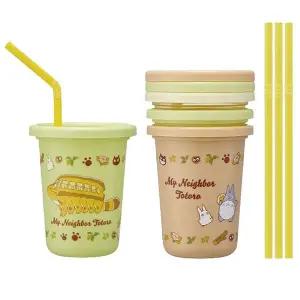 [골드스마일]스트로우 텀블러 3개 230ml 토토로버스 1세트 빨대컵 어린이집빨대컵