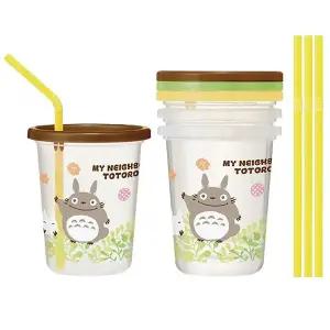 [골드스마일]스트로우 텀블러 3개 320ml 토토로식물 1세트 빨대컵 어린이집빨대컵