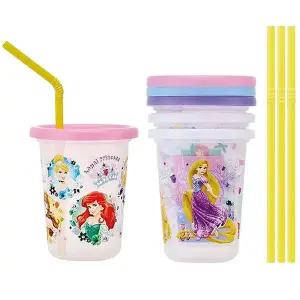 [골드스마일]스트로우 텀블러 3개 230ml 프린세스 1세트 빨대 물컵 어린이집빨대컵