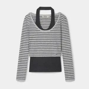 [후아유](마산점)Halterneck Layered Sweater WHKAF4T86F