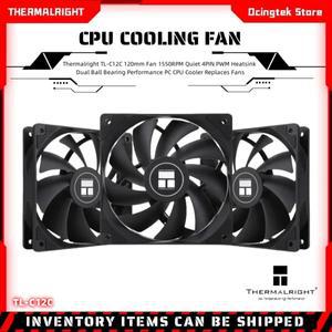 Thermalright TL-C12C 팬 교체 PC CPU 쿨러, 듀얼 볼 베어링 성능, 조용한 4 핀 PWM 방열판, 120mm 선풍기