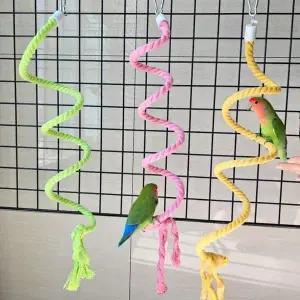 [골드스마일]앵무새횟대 앵무새 놀이터 와이어 로프 횟대 1m