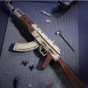 ak47 모형 나무총 장난감 소총 나무 권총 조립 키덜트 저격총