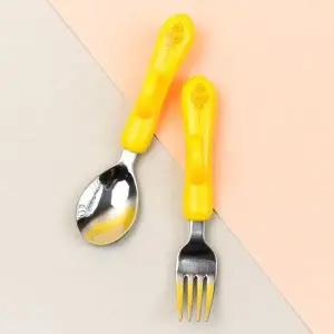 아기 어린이 알맞은 스푼포크세트 피크닉 휴대용 이유식조리기