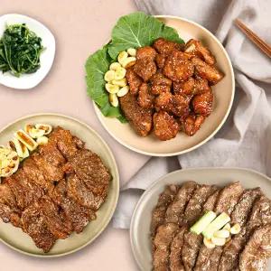 [임박특가] 미국산 양념 꽃갈비살 300g 외 양념LA갈비/한우불고기 (소비기한 25.12.30)