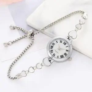 [골드스마일]하트 슬라이드 조임 여성 손목시계