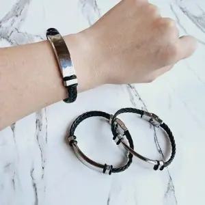 고품질 조절가능 정전기 저감 방지 가죽 팔찌 (WFFKR6P)