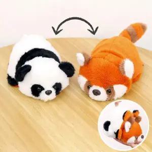 [하프클럽/]변신 반전 판다 팬더 레서 인형 키링 체인지 뒤집으면 래서 동물