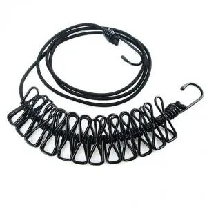 휴대용 캠핑 빨래집게 건조끈 줄걸이 로프 (WFKMVJE)