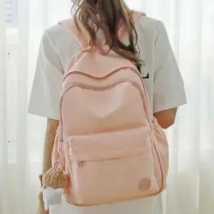 [하프클럽/]기본백팩 핑크색 중학생 백팩 책가방 키링 고등학생 인형 포함