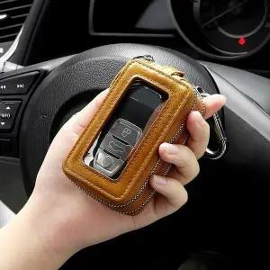 [하프클럽/]모아니 키홀더 지갑(브라운) 가죽키홀더