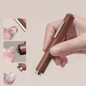 [하프클럽/]우드 마그네틱 네일 스틱 삼합체 소품 손톱 관리 도구