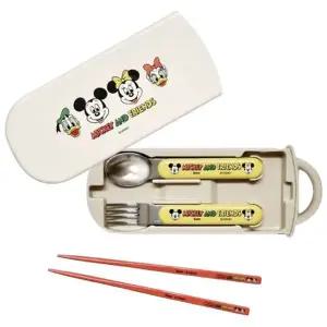 휴대용 수저 포크 케이스 유치원 급식 용기 미키프렌즈 1P