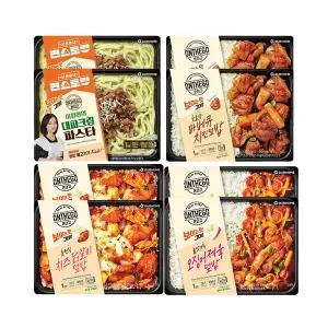 온더고 혼합세트8(대파크림파스타2,오징어제육2,치즈닭갈비2,바베큐덮밥2)