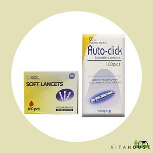 V11 아큐첵용 오토클릭 소프트 채혈침 [100p x 2] / 당뇨 수치 혈당측정기 혈당 사혈침 채혈기 당뇨측정기