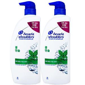 헤드앤숄더 쿨멘솔 샴푸 850ml 2개 가려운두피 딥클린 애플
