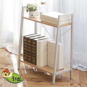 이지심플 우드2단선반 철제선반 거실장 수납장