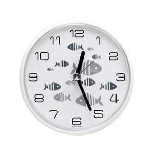 국산 욕실 화장실 주방 흡착 붙이는 방수 시계 물고기 / 목욕탕 원형 디자인 벽시계