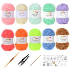 레인보우 수세미실 10볼 diy B세트/털실/뜨개실/손뜨개/뜨개질/수세미뜨기