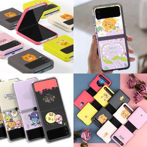 카카오프렌즈 갤럭시 Z플립3 2 지플립 케이스 투명 하드 젤리 힌지보호 이중범퍼 정품