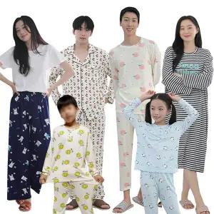 아동 잠옷 세트 긴팔 피치 긴바지 가을 스판 여성 남성 빅사이즈 원피스 파자마 주니어 키즈 캐릭터 가족 홈웨어 커플 패밀리 학생 ops
