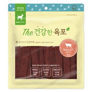 더건강한육포 리얼 소고기 슬라이스 300g 대용량 져키 사사미