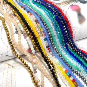 ALL 비드붐 비즈 크리스탈 론델줄 3mm 4mm 6mm 한세트 3줄, 컬러선택